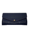 【中古】LOUIS VUITTON◆ポルト・フォイユ・サラ_モノグラム・アンプラント_NVY/牛革/NVY/メンズ【服飾雑貨他】