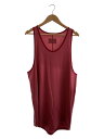 【中古】CVTVLIST◆タンクトップ/1/コットン/RED/無地/2201080306【メンズウェア】