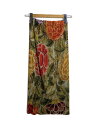 【中古】PLEATS PLEASE ISSEY MIYAKE◆ロングスカート/2/ポリエステル/BEG/花柄/PP84-JG713【レディースウェア】