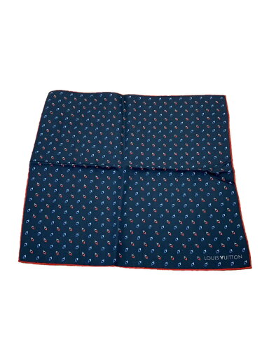 【中古】LOUIS VUITTON◆スカーフ/シルク/NVY/総柄/レディース【服飾雑貨他】 【中古】LOUIS VUITTON◆スカーフ/シルク/NVY/総柄/レディース【服飾雑貨他】