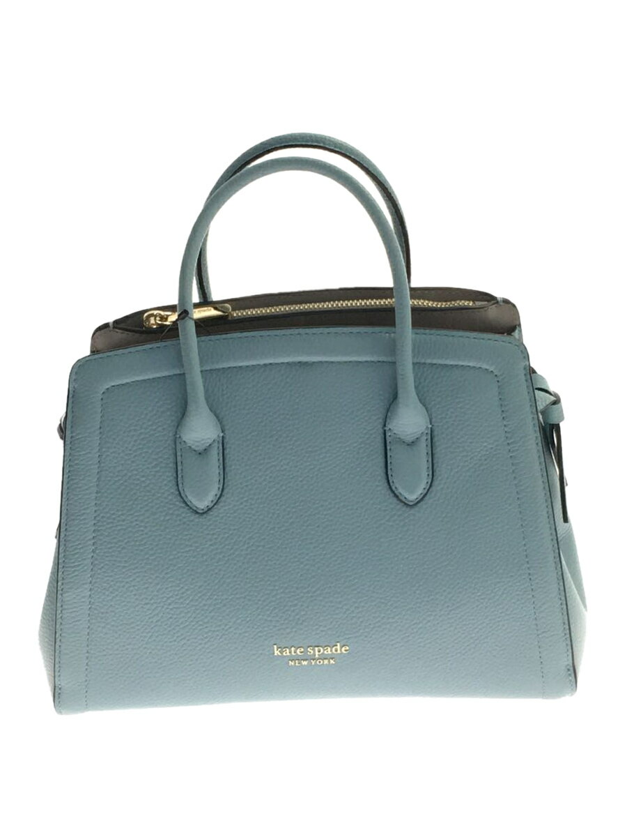 【中古】kate spade new york◆KNOTT SATCHEL TRUE TAUPE MULTI/レザー/BLU/PXR00398/ショルダー欠品【バッグ】