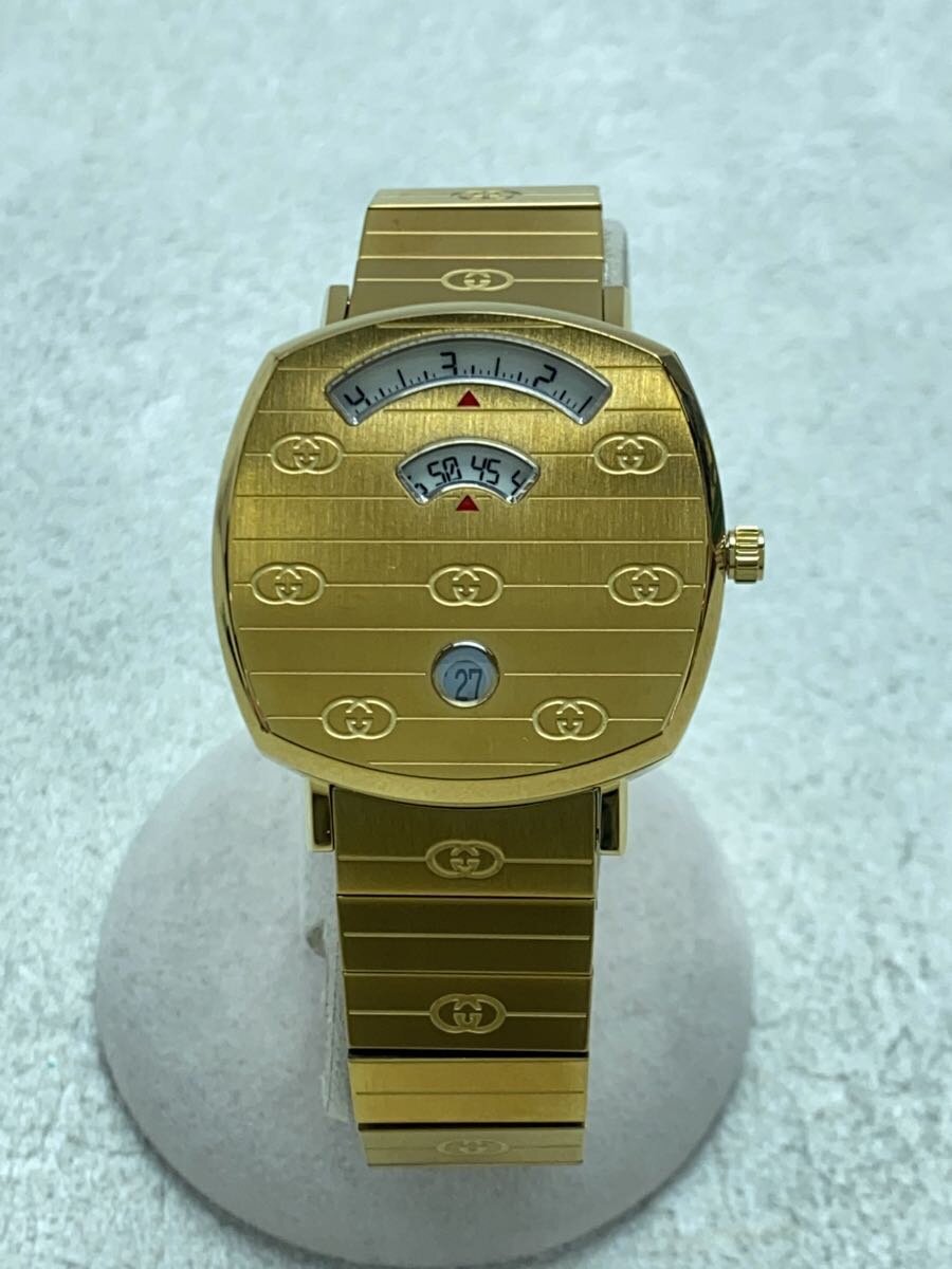 【中古】GUCCI◆クォーツ腕時計/アナログ/ステンレス/GLD/157.4【服飾雑貨他】