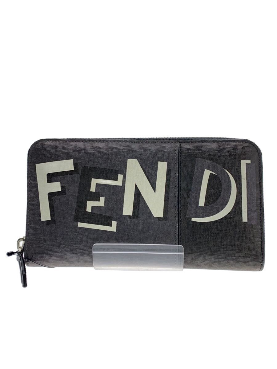 【中古】FENDI◆長財布/ブラック/グレー/レディース/ELITE STAMPA SHADOW【服飾雑貨他】