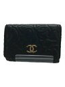 【中古】CHANEL◆キーケース_アイコンライン_ラムスキン_4連_ココマーク_BLK/羊革/BLK/レディース//【服飾雑貨他】