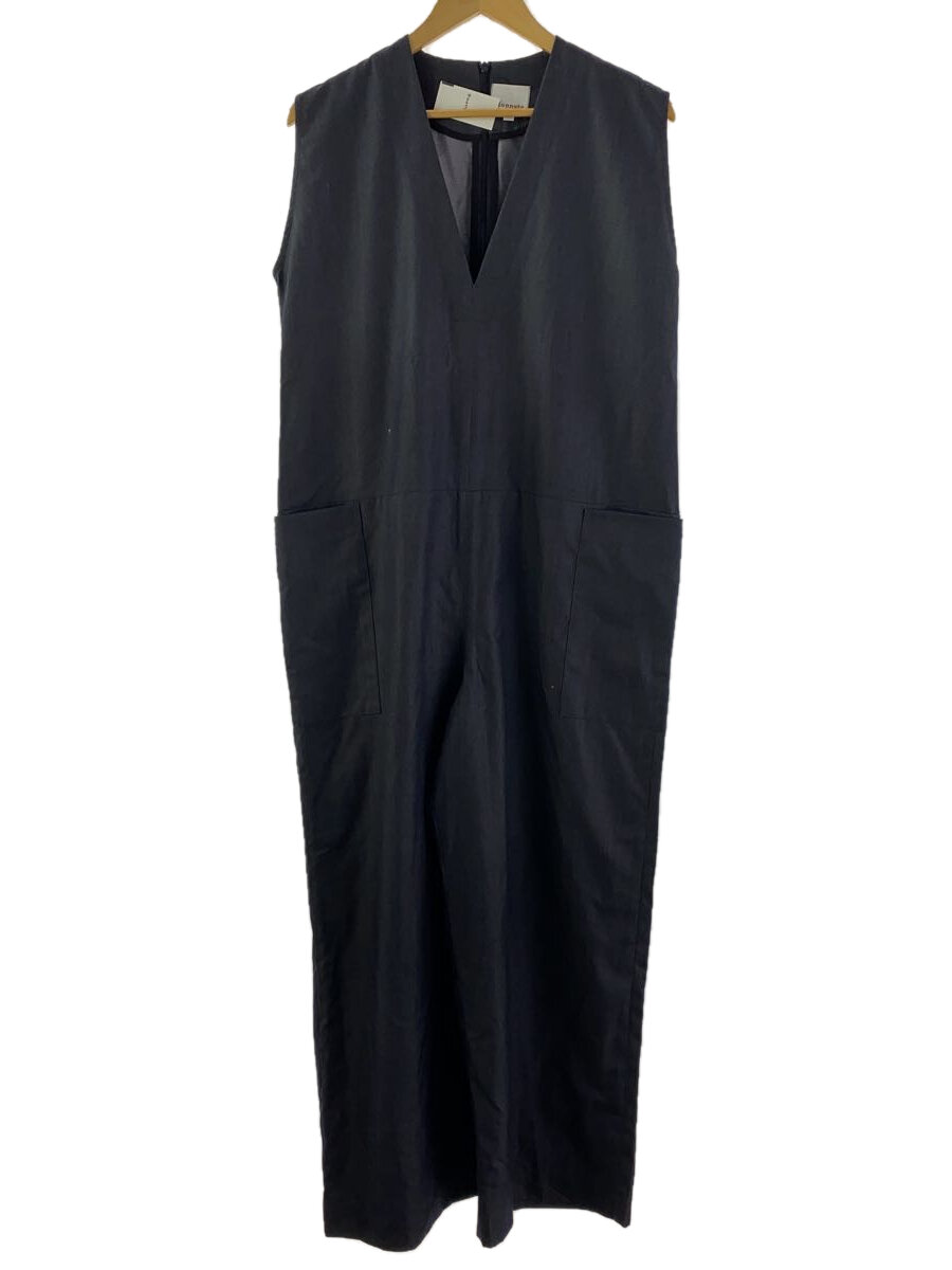 【中古】Honnete◆オールインワン/2/ポリエステル/GRY/ho-23ss p5/サージクロス/Vネック/ジャンプスーツ【レディースウェア】