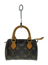 【中古】LOUIS VUITTON◆ミニ・スピーディ_モノグラム・キャンバス_BRW/PVC/BRW/総柄【バッグ】