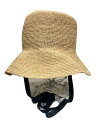 【中古】UNITED ARROWS◆ハット/--/BEG/無地/レディース/1738-699-2531/ラフィアリボンハット【服飾雑貨他】