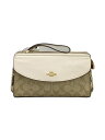 【中古】COACH◆クラッチバッグ_シグネーチャー/レザー/CRM【バッグ】