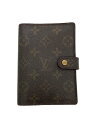 【中古】LOUIS VUITTON◆LOUIS VUITTON アジェンダPM_モノグラム_BRW/PVC/BRW/メンズ【服飾雑貨他】