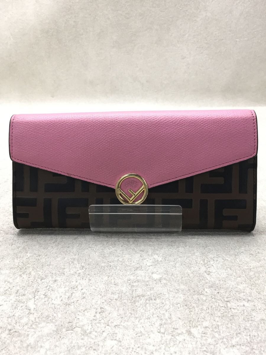 【中古】FENDI◆長財布/--/PNK/レディース/コンチネンタルウオレット//【服飾雑貨他】