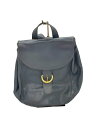 【中古】COACH◆リュック/レザー/NVY/無地/E5H-4134/角スレ/使用感【バッグ】