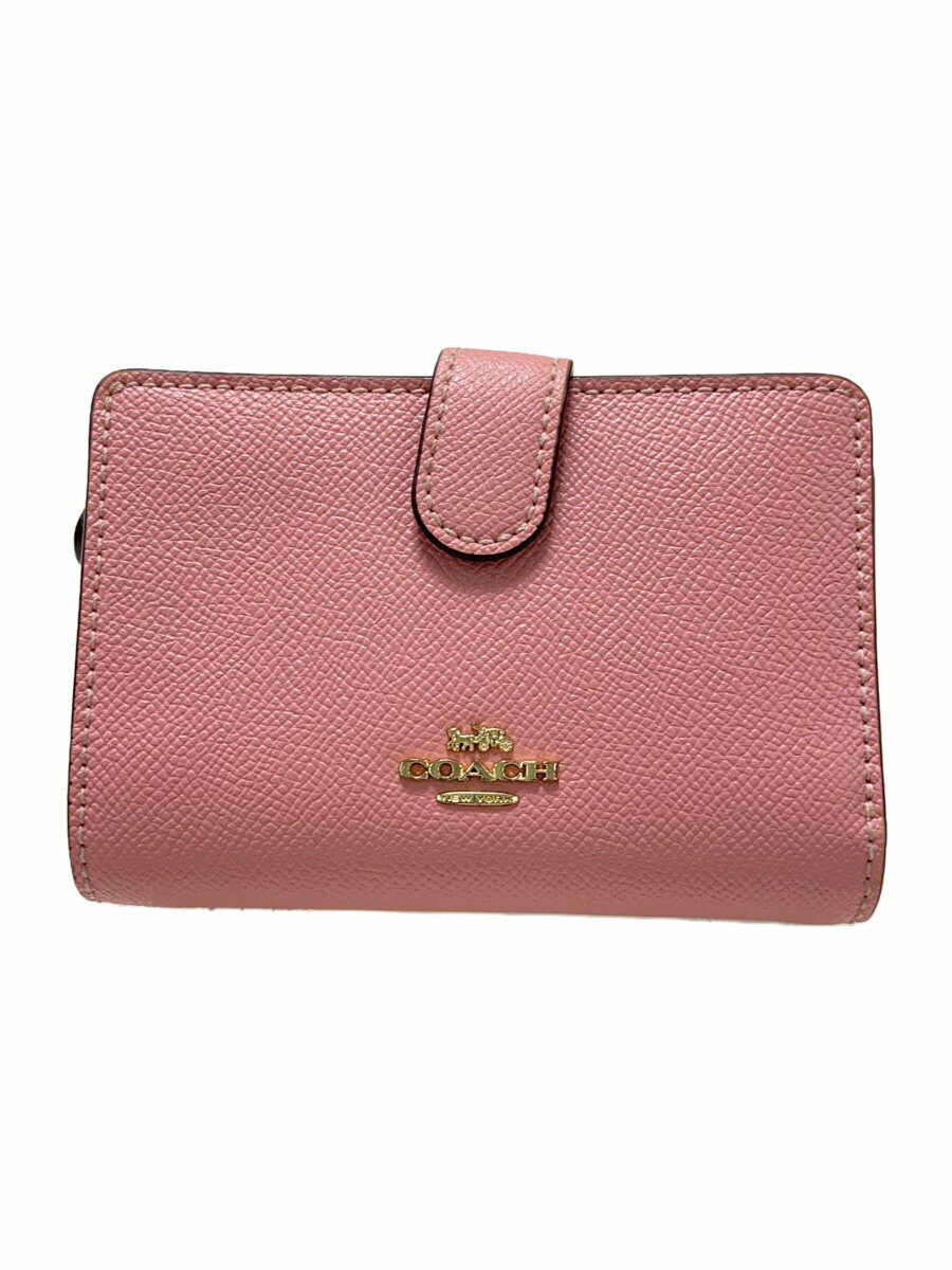【中古】COACH◆2つ折り財布/PVC/PNK/レディース/F11484【服飾雑貨他】