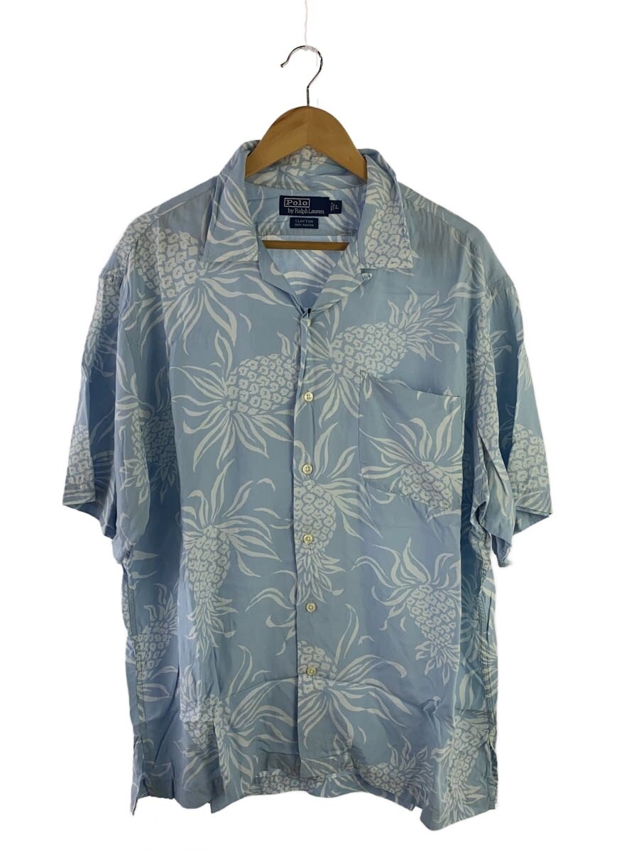 【中古】POLO RALPH LAUREN◆アロハシャツ/L/レーヨン/BLU/総柄/CLAYTON//【メンズウェア】