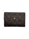 【中古】LOUIS VUITTON◆ポルト・トレゾール・エテュイシェキエ_モノグラム・キャンバス_BRW/PVC/BRW/レディース【服飾雑貨他】(4)