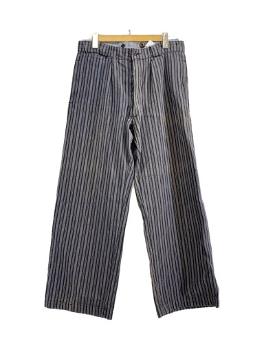 【中古】スラックスパンツ/--/コットン/BLK/ストライプ【メンズウェア】 【中古】スラックスパンツ/--/コットン/BLK/ストライプ【メンズウェア】