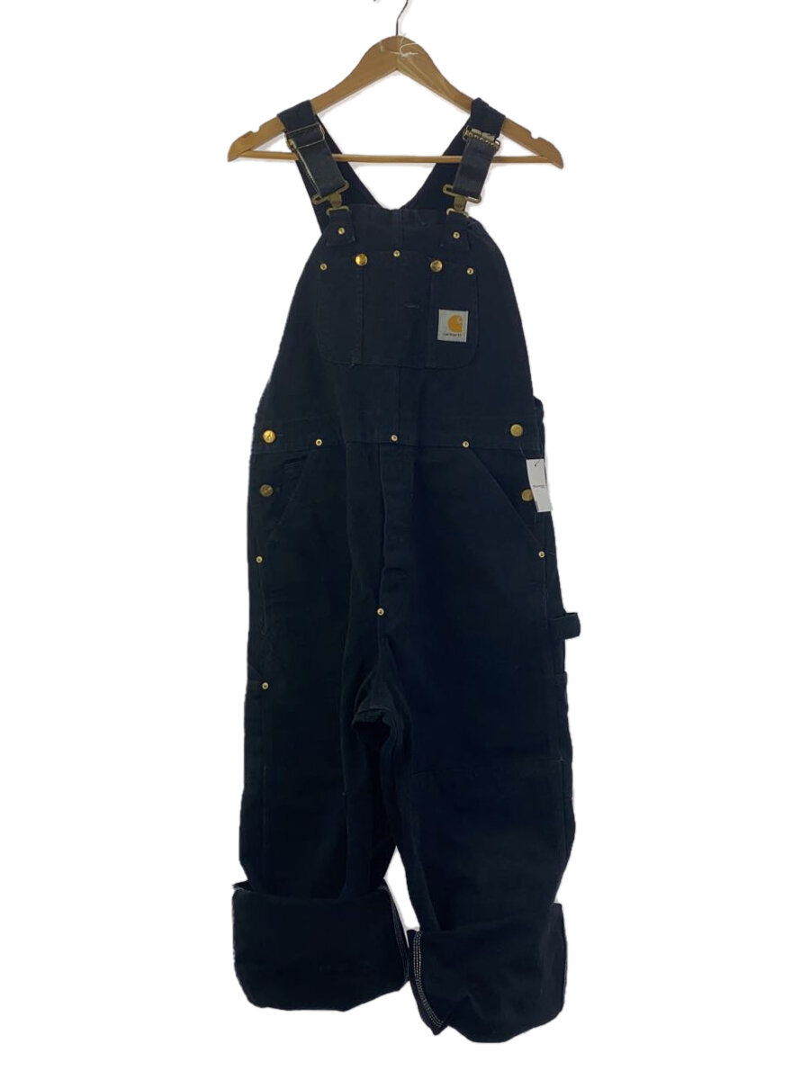 【中古】Carhartt◆DUCK ビブオーバーオール/34/コットン/BLK/R01 BLK【メンズウェア】
