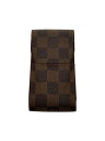 【中古】LOUIS VUITTON◆エテュイ・シガレット_ダミエ・エベヌ_BRW/--/BRW/メンズ【服飾雑貨他】