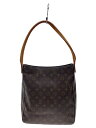 【中古】LOUIS VUITTON◆ルーピングGM_モノグラム・キャンバス_BRW/PVC/BRW/総柄【バッグ】(4)