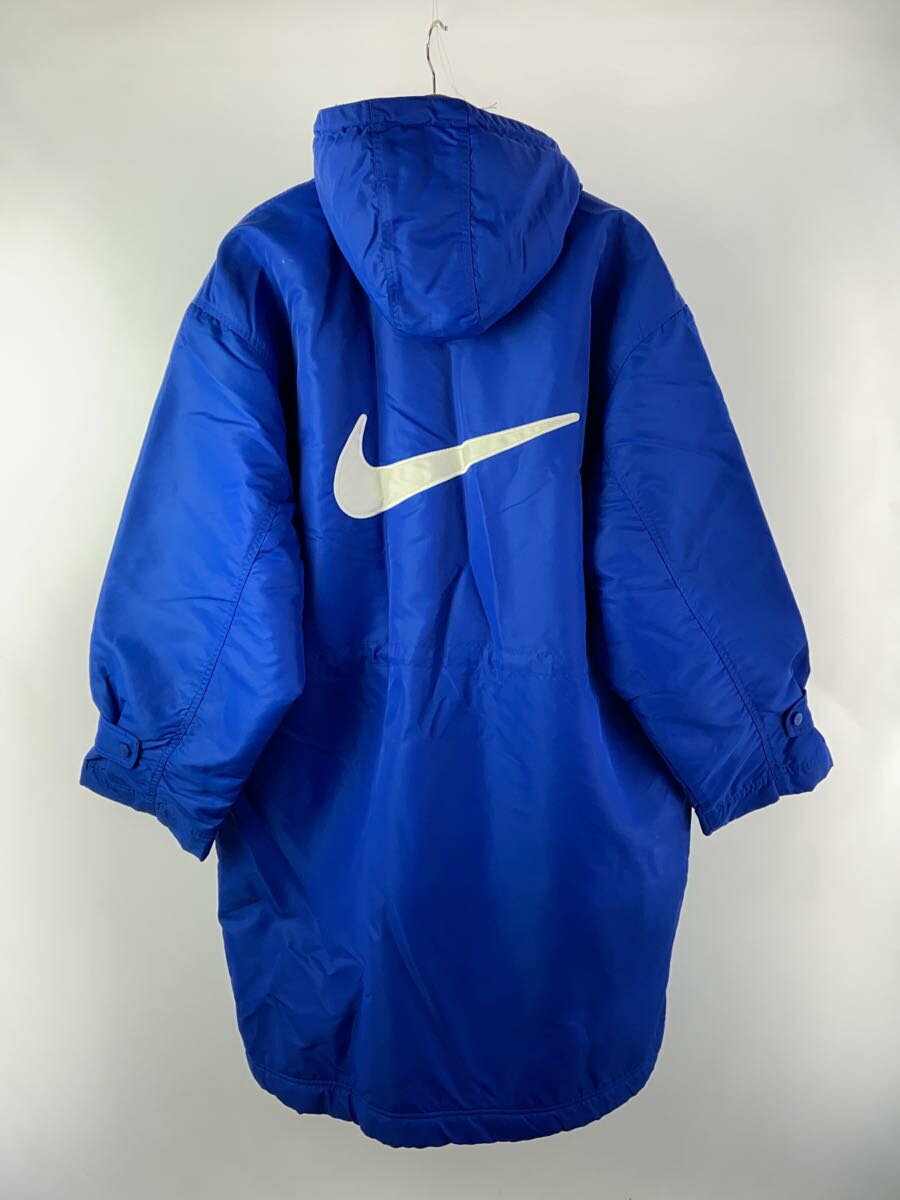 【中古】NIKE◆ベンチコート/XL/ナイロン/BLU/銀タグ/裏ボア【メンズウェア】