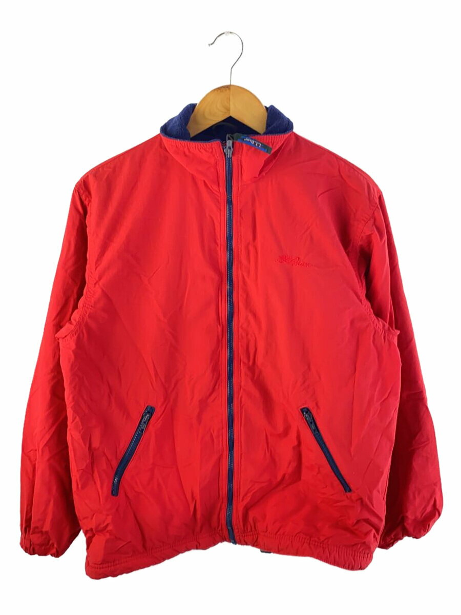 【中古】L.L.Bean◆USA製/筆記体ロゴ/ナイロンジャケット/S/ナイロンRED/無地【メンズウェア】