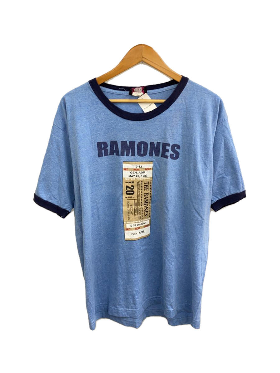 RAMONES/Tシャツ/コットン/BLU/バンドTee/ラモーンズ/USA製/size:youth L//