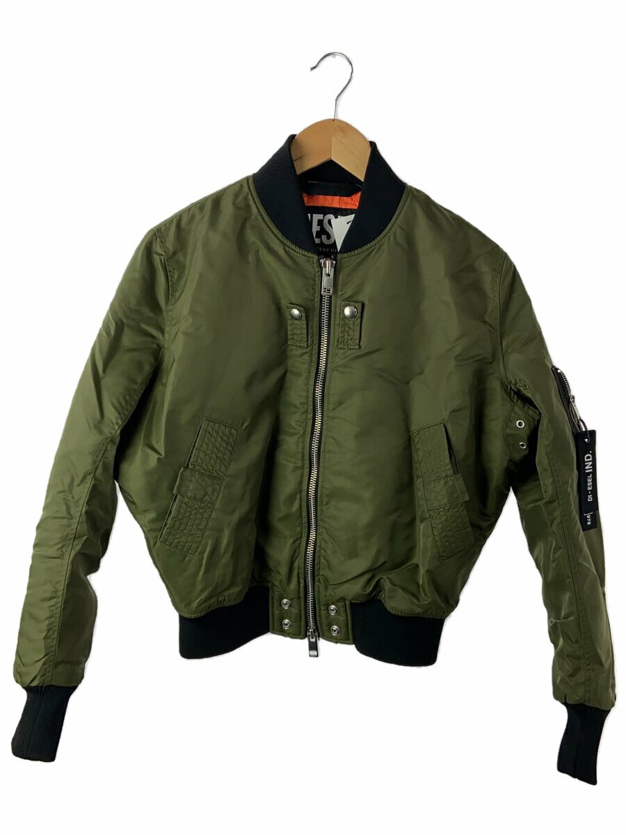 【中古】DIESEL◆ブルゾン/S/ナイロン/KHK/無地【メンズウェア】