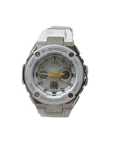 【中古】CASIO◆ソーラー腕時計・G-SHOCK/デジアナ/ラバー/WHT/WHT//【服飾雑貨他】 【中古】CASIO◆ソーラー腕時計・G-SHOCK/デジアナ/ラバー/WHT/WHT//【服飾雑貨他】
