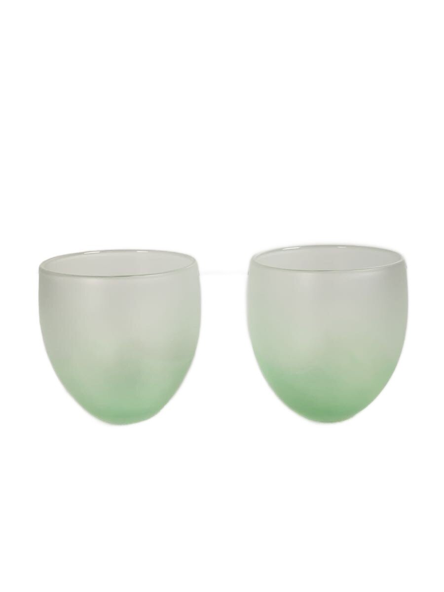 【中古】越翡翠硝子/富山ガラス工房/グラス/2点セット【キッチン用品】