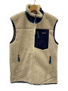 【中古】patagonia◆ベスト/S/ポリエステル/CRM/23048【メンズウェア】