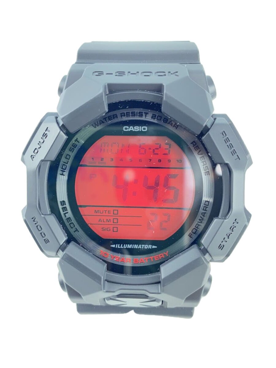【中古】CASIO◆クォーツ腕時計_G-SHOCK/デジタル/ラバー/RED/BLK/SS【服飾雑貨他】