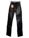 【中古】Schott◆ボトム/26/レザー/BLK/無地/600【メンズウェア】