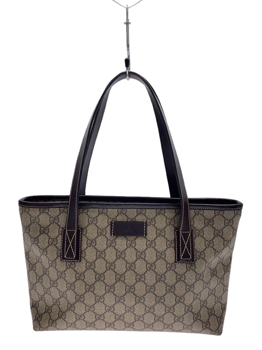 GUCCI - 【中古】GUCCI◆トートバッグ_GGプラス/PVC/BRW【バッグ】
