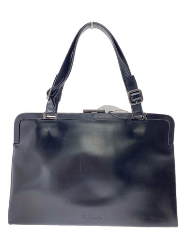 【中古】PRADA◆ハンドバッグ/レザー/BLK/無地【バッグ】 【中古】PRADA◆ハンドバッグ/レザー/BLK/無地【バッグ】