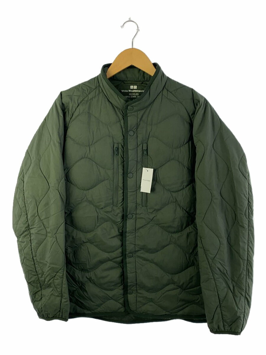 【中古】UNIQLO×White Mountaineering◆ダウンジャケット/L/ポリエステル/GRN/無地/31-459677【メンズウェア】