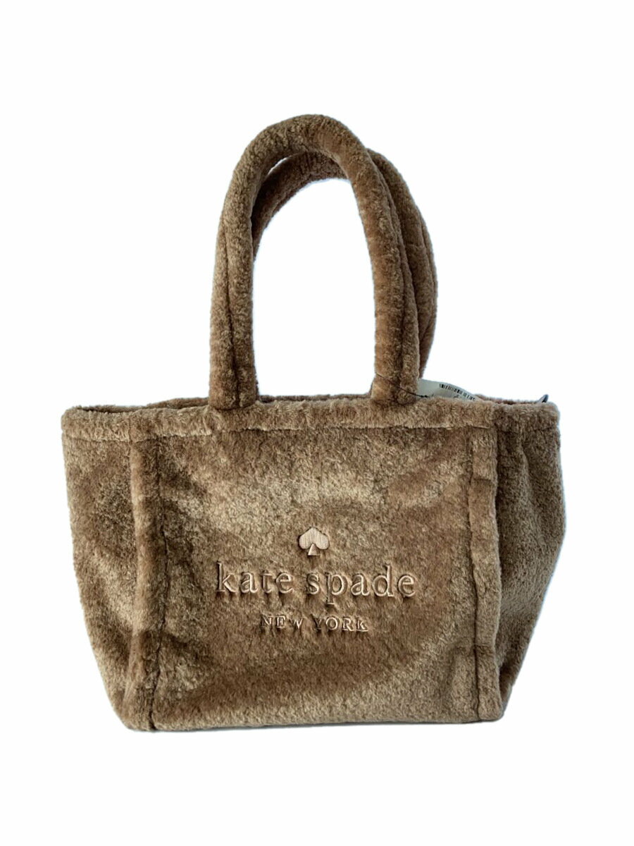 【中古】kate spade new york◆エリー/ファー/トートバッグ/BEG【バッグ】