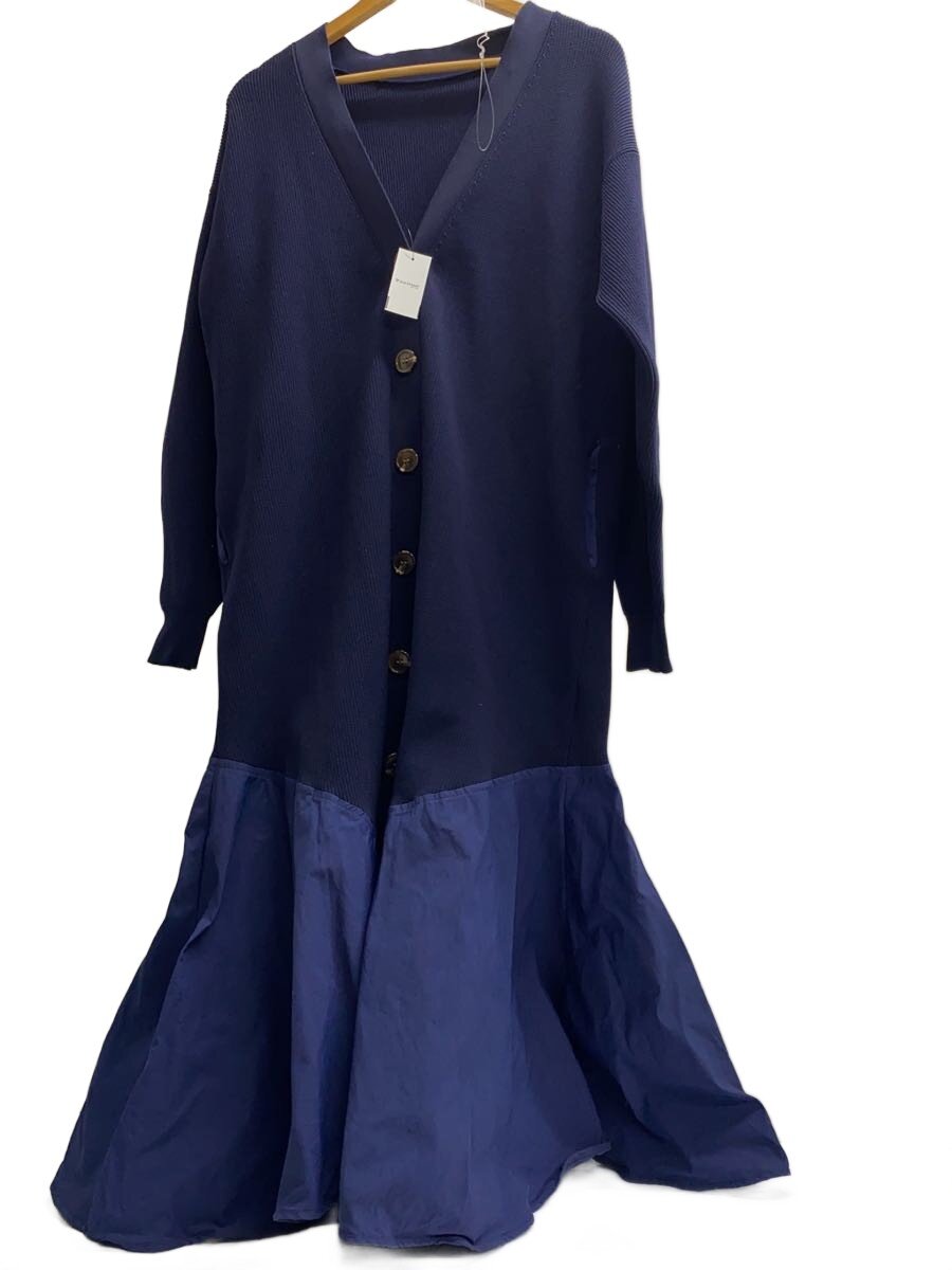 【中古】HERIN.CYE◆長袖ワンピース/FREE/ポリエステル/ネイビー/530FSM73-0060【レディースウェア】