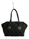 【中古】COACH◆トートバッグ_オプアート_総柄【バッグ】