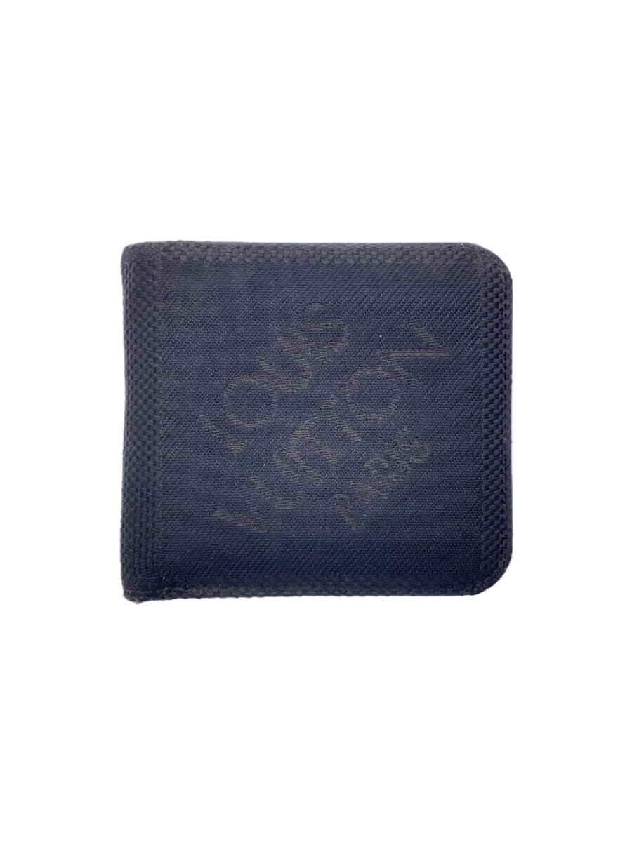 【中古】LOUIS VUITTON◆ポルト・ビエ・9カルト・クレディ・フネートル_ダミエ・ジェアン_BLK/ナイロン/BLK/無地/メンズ【服飾雑貨他】