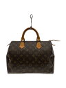 【中古】LOUIS VUITTON◆1)スピーディ30_モノグラム・キャンバス_BRW/PVC/BRW【バッグ】