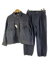 【中古】WYM LIDNM◆HEAVY OZ WIDE DENIM SET-UP/セットアップ/M/コットン/GRY/WYot470【メンズウェア】