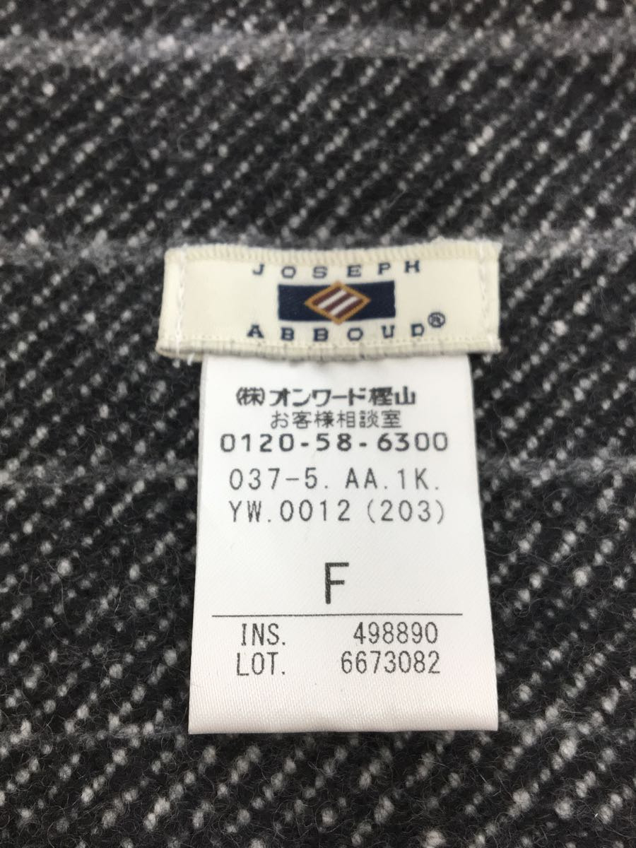 【中古】JOSEPH ABBOUD◆マフラー/カシミア/GRY/ボーダー/メンズ【服飾雑貨他】 2