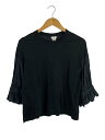 【中古】noir kei ninomiya◆Tシャツ/S/コットン/ブラック/3E-T019/20SS/フリル/AD2019【レディースウェア】