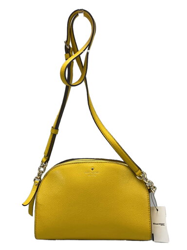 【中古】kate spade new york◆ショルダーバッグ/レザー/YLW/無地【バッグ】 【中古】kate spade new york◆ショルダーバッグ/レザー/YLW/無地【バッグ】