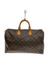 【中古】LOUIS VUITTON◆1)スピーディ40_モノグラム・キャンバス/ボストンバッグ/PVC/ブラウン/M41522【バッグ】