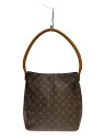 【中古】LOUIS VUITTON◆ルーピングGM_モノグラム・キャンバス_BRW/PVC/BRW/総柄【バッグ】(4)