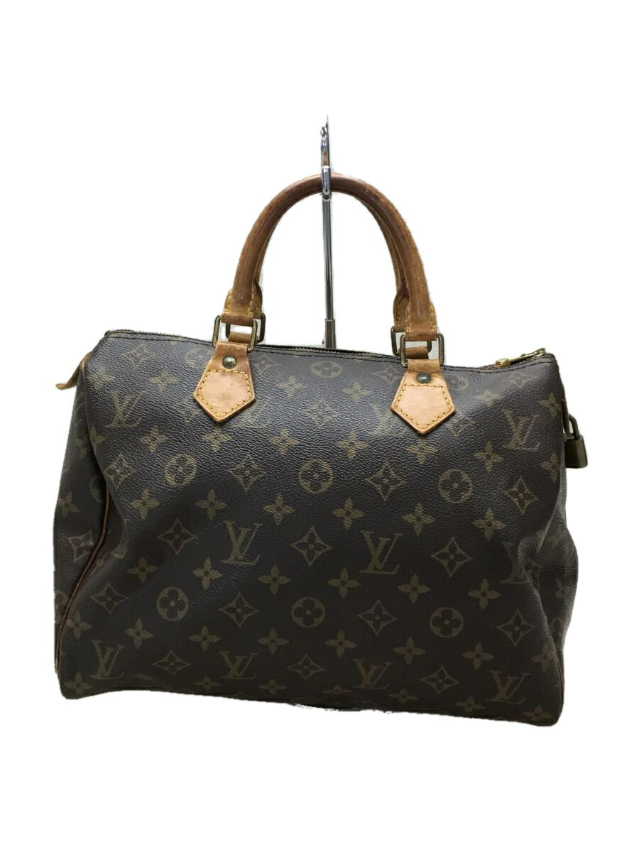 【中古】LOUIS VUITTON◆スピーディ30_モノグラム_BRW/PVC/BRW【バッグ】