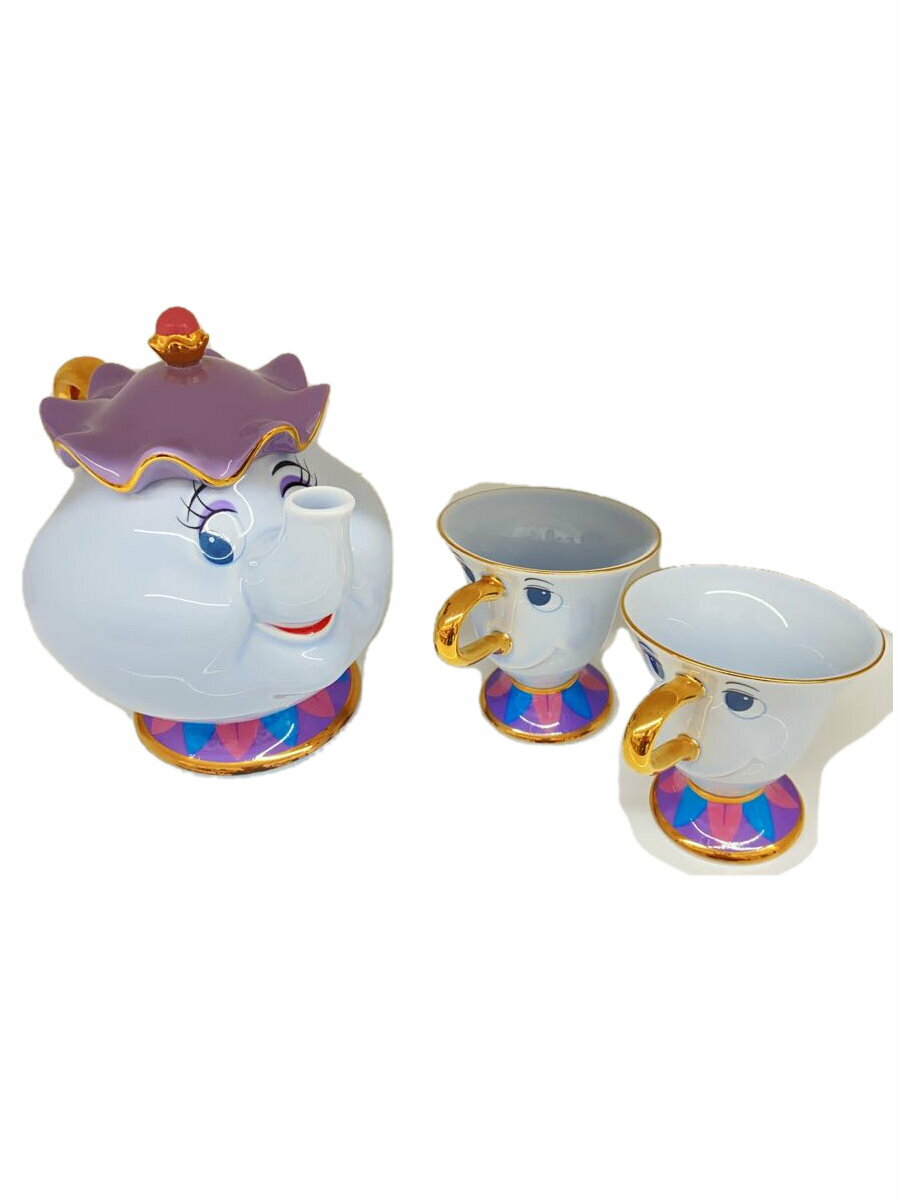 【中古】Disney◆ポット婦人/チップx2/洋食器その他/3点セット/CRM【キッチン用品】