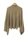 【中古】GIVENCHY◆CASHMERE TURTLE NECK PONCHO SWEATER/S/カシミア/BEG/BWC0494Z3L【レディースウェア】