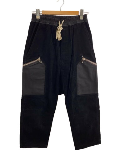 【中古】Rick Owens◆20AW/ドローストリングクロップドコーデュロイサルエルロングパンツ/ボトム/46/BLK/パンツ//【メンズウェア】 【中古】Rick Owens◆20AW/ドローストリングクロップドコーデュロイサルエルロングパンツ/ボトム/46/BLK/パンツ//【メンズウェア】