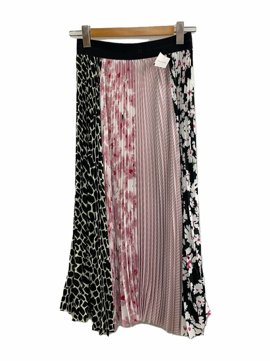 【中古】MSGM◆ロングスカート/38/ポリエステル/マルチカラー/総柄/3641MDD29P/マル
